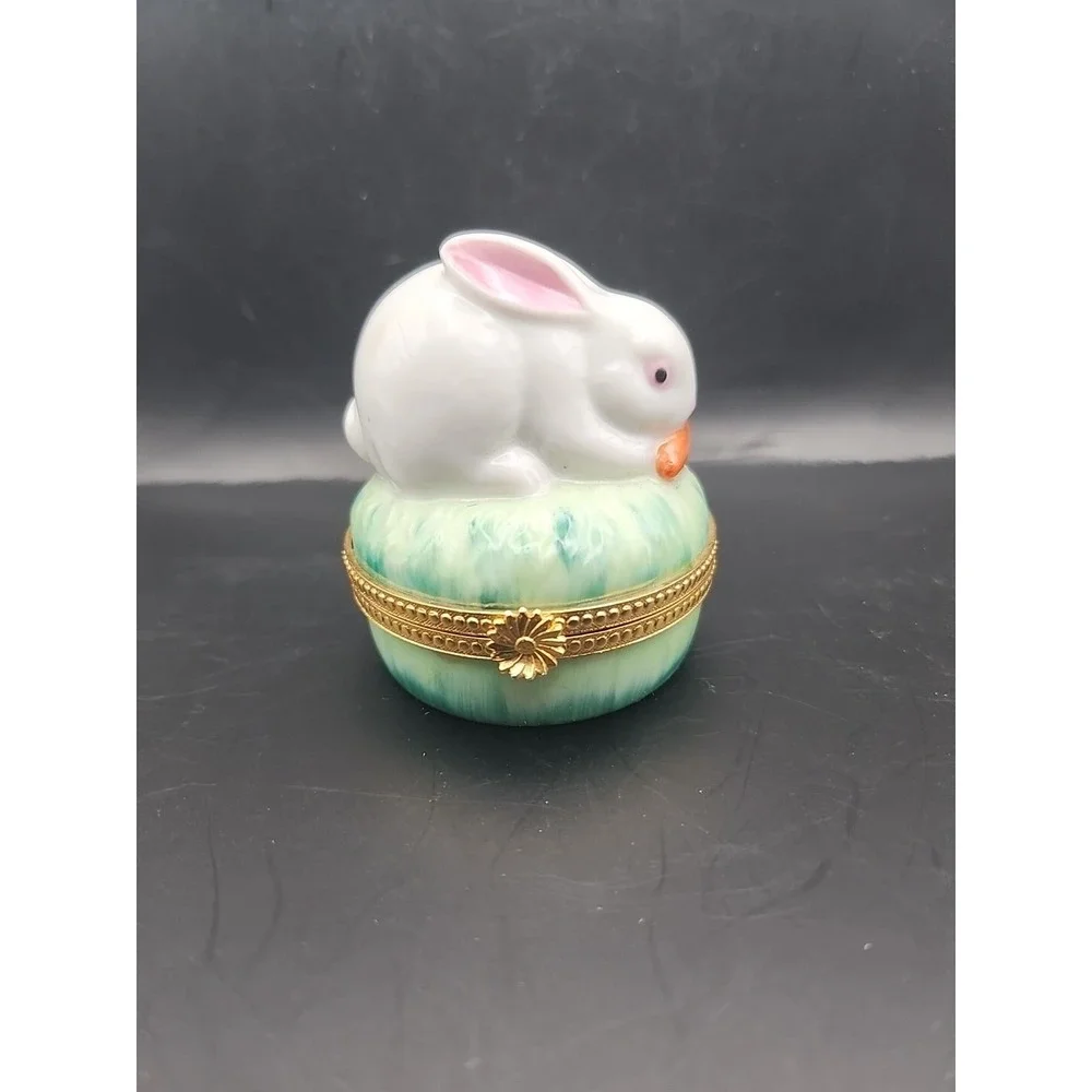 Takahashi Bunny Enesco Decorative Trinket Boxes Hinge Teapots & Champagne Party!